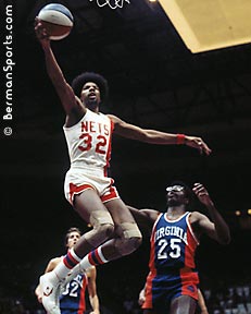 ABA Championship, New York Nets Dr, J Julius Erving in action